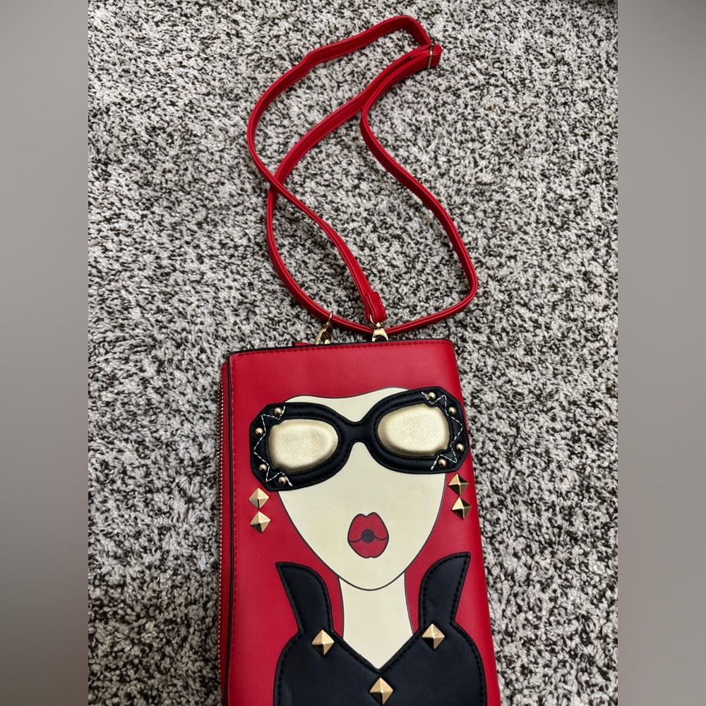 Stylish Red Designer Crossbody Bag